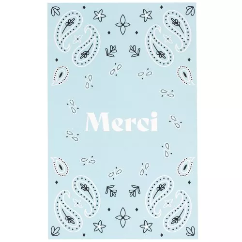 Biglietti per gioielli - Biglietti di ringraziamento - Paisley - Azzurro x10