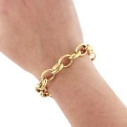 Catena Forzatina a maglia 12 mm - Acciaio inox 304 Dorato x50cm