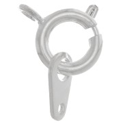 Chiusura a molla con etichetta da 9 mm - Argento x1|raw }}
