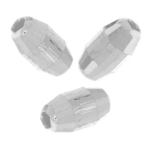 Perle ovali sfaccettate - 4,5x3 mm - Argento 925 x25