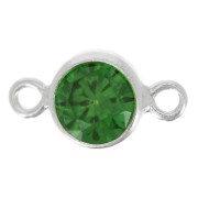 Distanziatore rotondo di zirconi da 4,5 mm - Verde - Argento 925 x1|raw }}