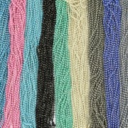 Catena a biglie sfaccettate 1.5 mm Nero/dorato x1m