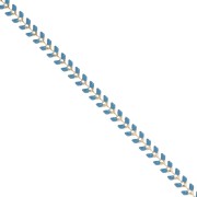 Catena a spina di pesce in resina epossidica 6,3 mm Dorato blu x 20 cm|raw }}
