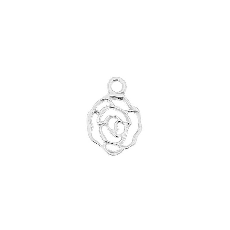 Ciondolo Fiore In Vaso 2D In Argento 925: Il Regalo Perfetto Per Chi Ama Il Giardinaggio E I Gioielli Artigianali!