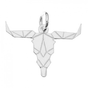 Ciondolo di bufalo 14.5 mm in Argento 925 x1