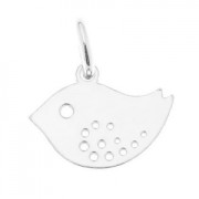 Ciondolo uccello 10 mm in Argento 925 x1|raw }}