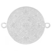 Distanziatore del calendario azteco da 21,5 mm in argento 925 x1
