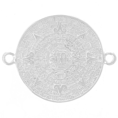 Distanziatore del calendario azteco da 21,5 mm in argento 925 x1