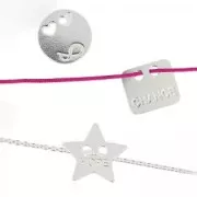 Pendente doppio foro love 14 mm in Argento 925 x1