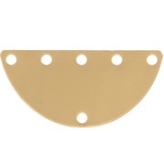 Accessorio di tessitura e montaggio a più file di mezzelune 25x12 mm Dorato x1|raw }}