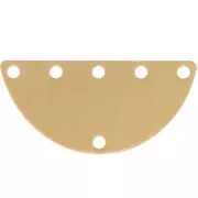 Accessorio di tessitura e montaggio a più file di mezzelune 25x12 mm Dorato x1