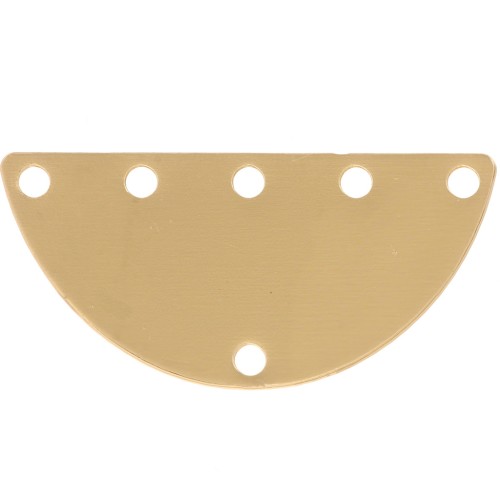 Accessorio di tessitura e montaggio a più file di mezzelune 25x12 mm Dorato x1