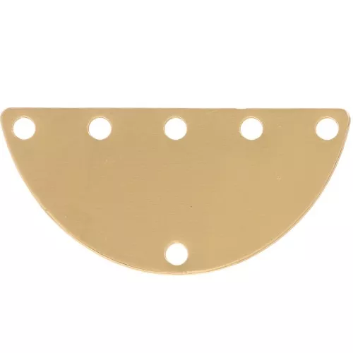 Accessorio di tessitura e montaggio a più file di mezzelune 25x12 mm Dorato x1