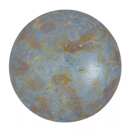 Cabochon rotondo in vetro di Puca® 25 mm - Opaque Green Turquoise Spotted x1