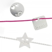 Pendente doppio foro palle cuore 12 mm in Argento 925 x1