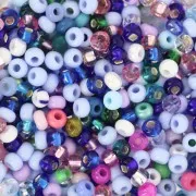 Perla Preciosa 8/0 - 3 mm - Mix verde, blu, rosa x 20 g