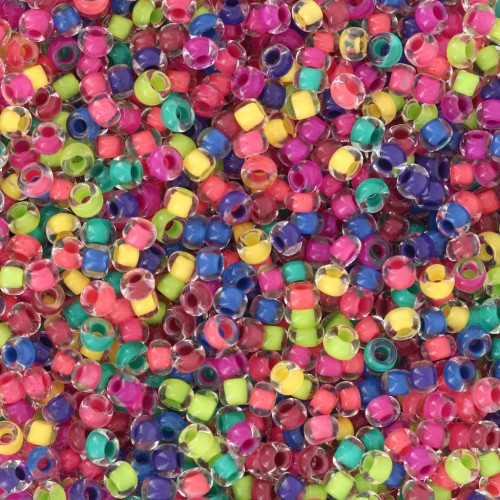 Perle di semi Preciosa 11/0 2 mm - Mix Multicolore Terra Intensive Lined x20g