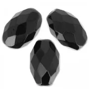 Olive sfacettate 15x10 mm Jet x5