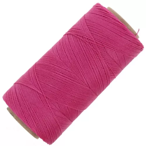 Bobina di filo cerato Linhasita per micro macramè 0,35 mm - Rosa brillante (1435) x448m