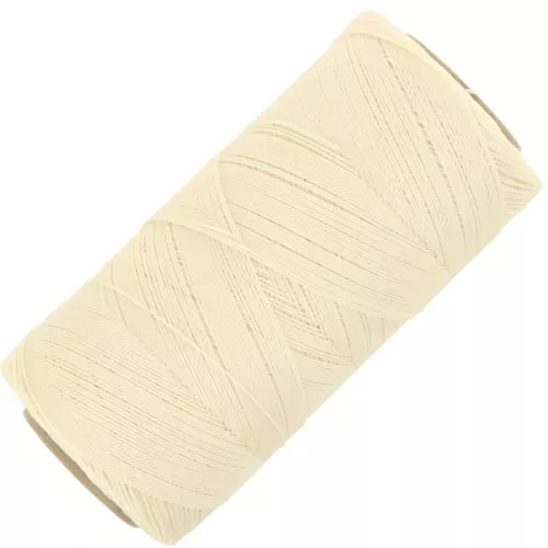 Bobina di filo cerato Linhasita per micro macramè 0,35 mm - Lino chiaro (1438) x448m