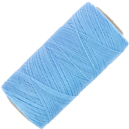 Bobina di filo cerato Linhasita per micro macramè 0,35 mm - blu Maya (1443) x448m