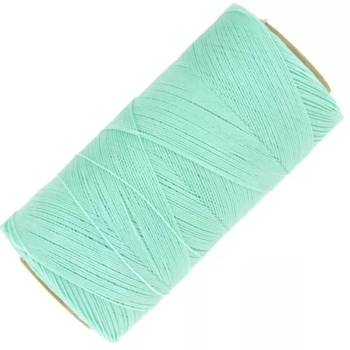 Bobina di filo cerato Linhasita per micro macramè 0,35 mm - Verde menta (1444) x448m
