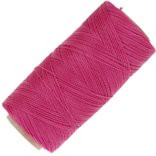 Bobina di filo cerato Linhasita per micro macramè 0,5 mm - Rosa brillante (1435) x335m