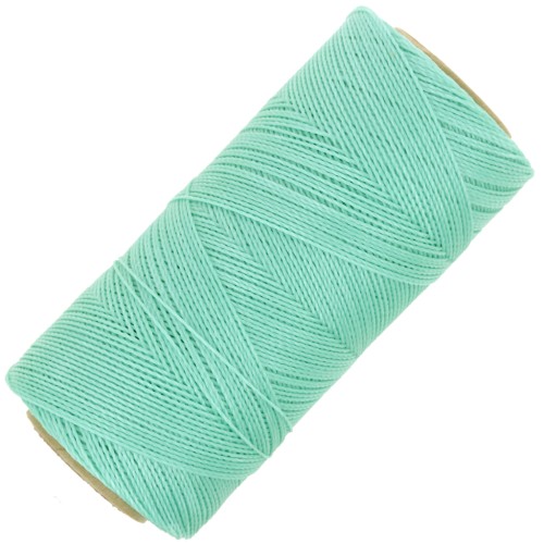 Bobina di filo cerato Linhasita per micro macramè 0,5 mm - Menta ghiacciata (1436) x335m