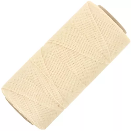 Bobina di filo cerato Linhasita per micro macramè 0,5 mm - Lino chiaro (1438) x335m