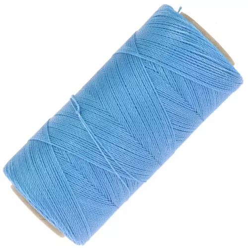 Bobina di filo cerato Linhasita per micro macramè 0,5 mm - Blu maya (1443) x335m