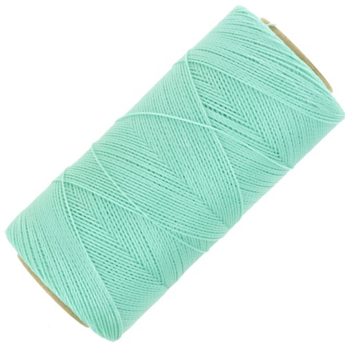 Bobina di filo cerato Linhasita per micro macramè 0,5 mm - Verde menta (1444) x335m
