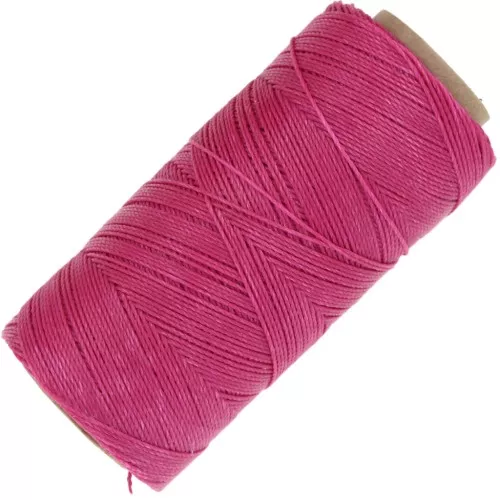 Bobina di filo cerato Linhasita per micro macramè 0,75 mm - Rosa brillante (1435) x228m