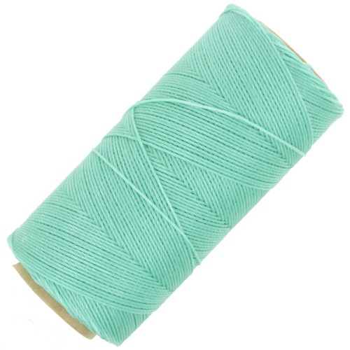 Bobina di filo cerato Linhasita per micro macramè 0,75 mm - Menta ghiacciata (1436) x228m
