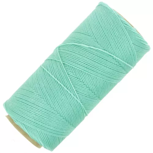 Bobina di filo cerato Linhasita per micro macramè 0,75 mm - Menta ghiacciata (1436) x228m