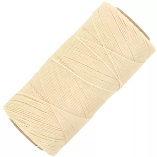 Bobina di filo cerato Linhasita per micro macramè 0,75 mm - Lino chiaro(1438) x228m