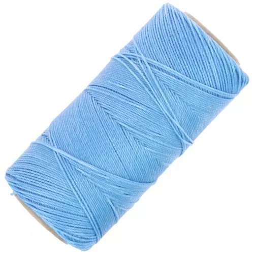 Bobina di filo cerato Linhasita per micro macramè 0,75 mm - blu Maya (1443) x228m
