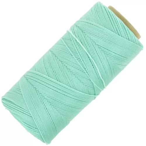 Bobina di filo cerato Linhasita per micro macramè 0,75 mm - Verde menta (1444) x228m