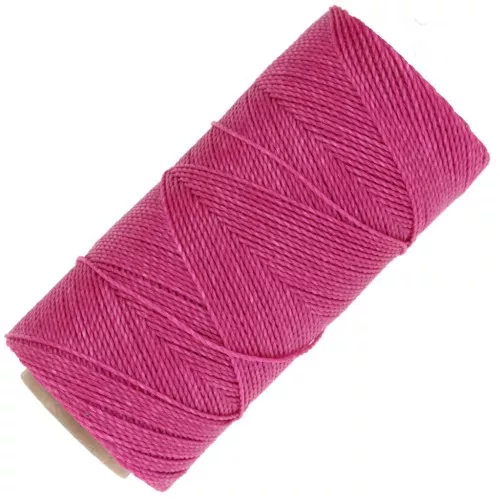 Bobina di filo cerato Linhasita per micro macramè 1 mm - Rosa brillante (1435) x168m