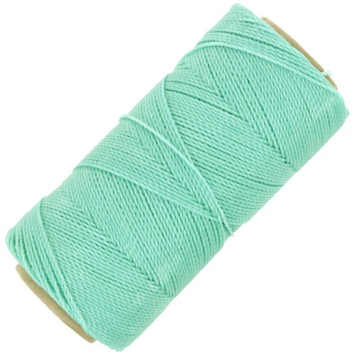 Bobina di filo cerato Linhasita per micro macramè 1 mm - Menta ghiacciata (1436) x168m