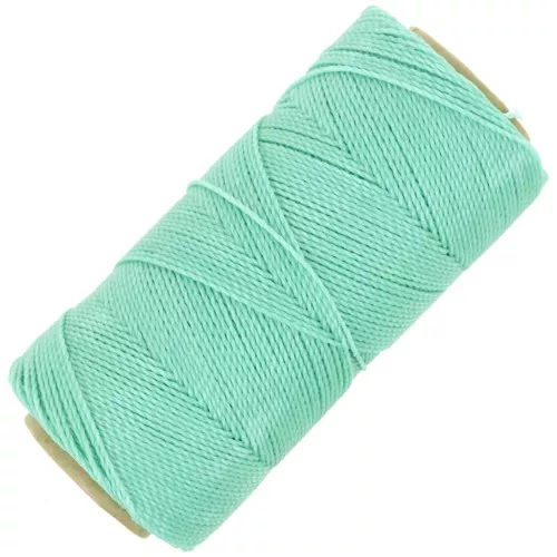 Bobina di filo cerato Linhasita per micro macramè 1 mm - Menta ghiacciata (1436) x168m