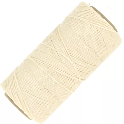 Bobina di filo cerato Linhasita per micro macramè 1 mm - Lino chiaro (1438) x168m