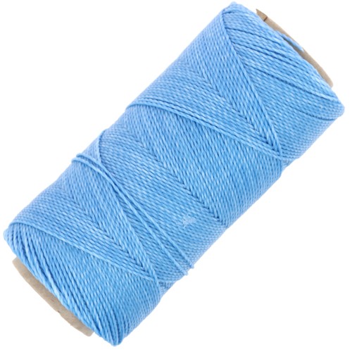 Bobina di filo cerato Linhasita per micro macramè 1 mm - blu Maya (1443) x168m