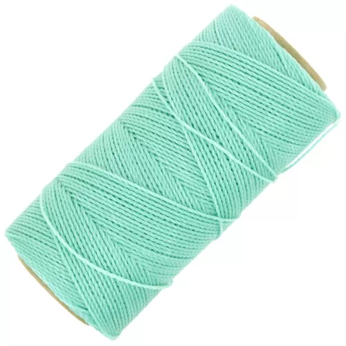 Bobina di filo cerato Linhasita per micro macramè 1 mm - Verde menta (1444) x168m