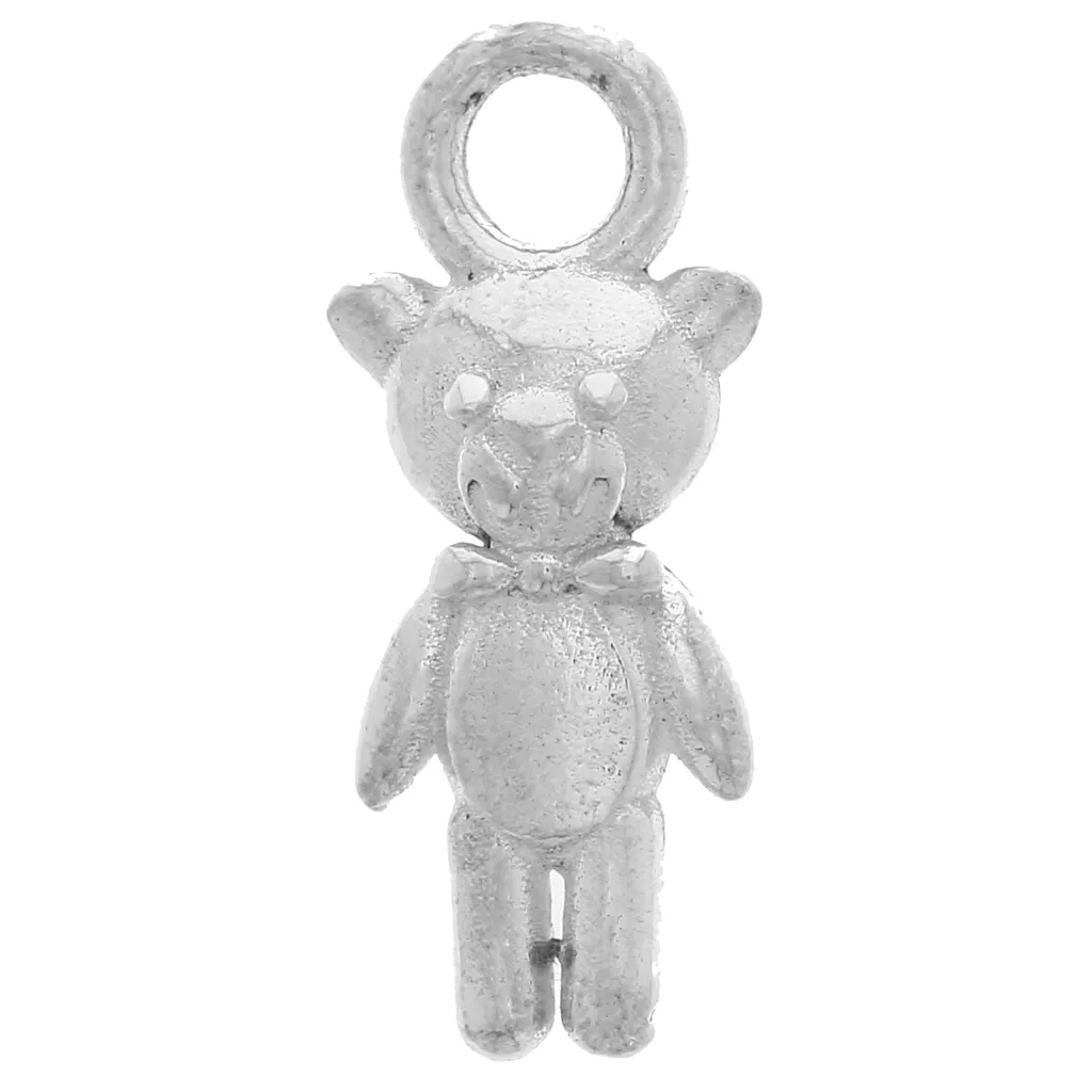 2 Perline A Forma Di Orso In Vetro Lampwork | 15x20mm Fatte A Mano, Foro 2mm
