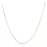 Forzatina 1,3 mm - Argento 925 - Dorato con oro fino - Oro rosa x45cm