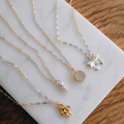 Forzatina 1,3 mm - Argento 925 - Dorato con oro fino - Oro rosa x45cm