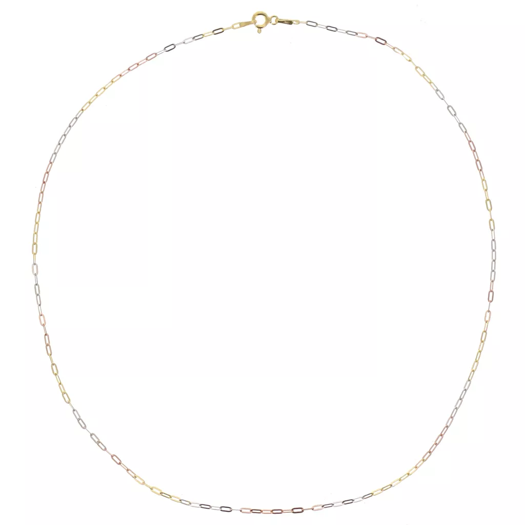 Collana lunga in argento rosato con glass multicolor | Gioielli