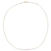 Collana a rettangolo 1,7 mm - Argento 925 - Dorato con oro fino - Oro rosa x45cm