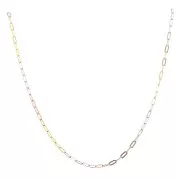 Collana a rettangolo 1,7 mm - Argento 925 - Dorato con oro fino - Oro rosa x45cm