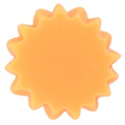 Girasole in resina cabochon 18 mm - Arancione - Marrone x1